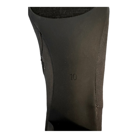 Coach and Four Faux Suede Ankle Booties Cuffed Bow Charcoal Gray Women’s Size 10 - Picture 7 of 7